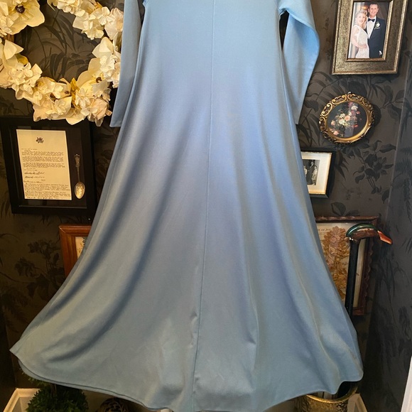 Vintage 70’s Alley Cat By Betsy Johnson rare powder blue long dress size 5/6 - Picture 6 of 10